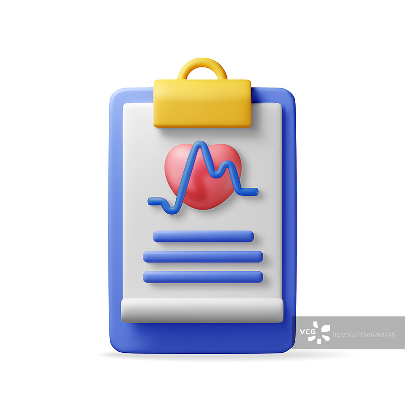 3D剪贴板与医疗检查表图片素材