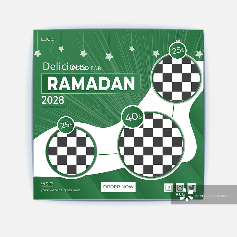 拉马丹社交媒体的香饭美食帖子设计图片素材