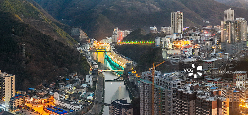 白河县 江岸路 王家坡 汉江 城市图片素材