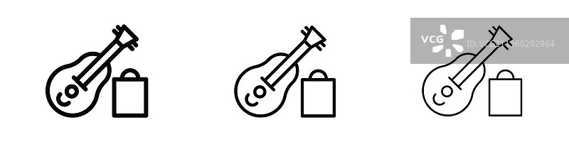 三种不同线条的街头表演图标图片素材