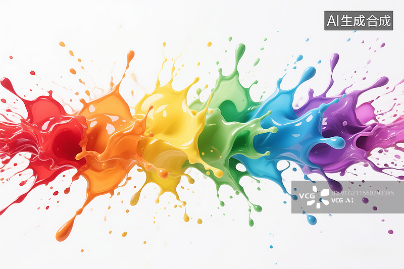 【AI数字艺术】彩虹 颜色艳丽 潮流时尚 抽象创意 背景广告素材 背板ppt图片素材