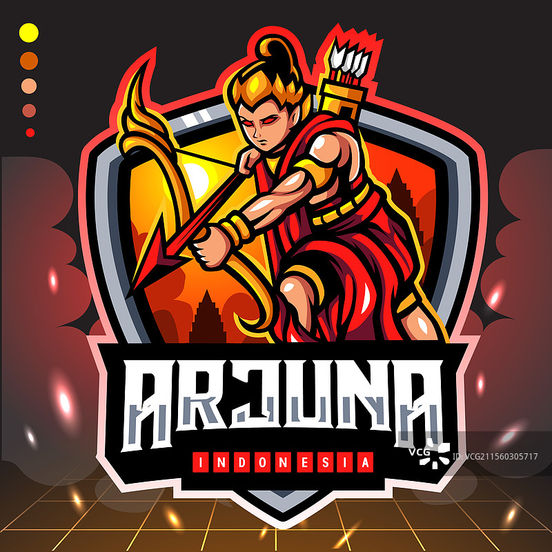 阿尔朱纳电子竞技吉祥物logo设计图片素材