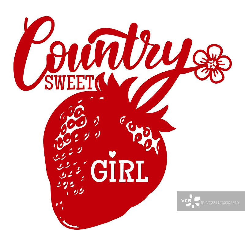 乡村女孩复古草莓图片素材