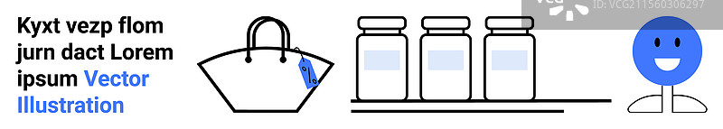 购物篮、储藏室罐子和微笑图片素材