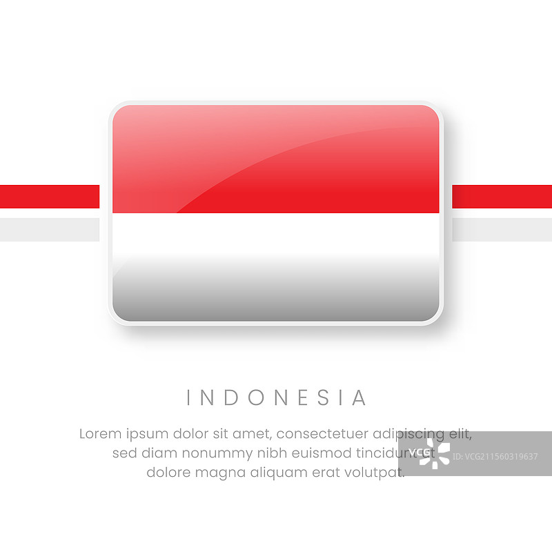 印度尼西亚国旗按钮图片素材
