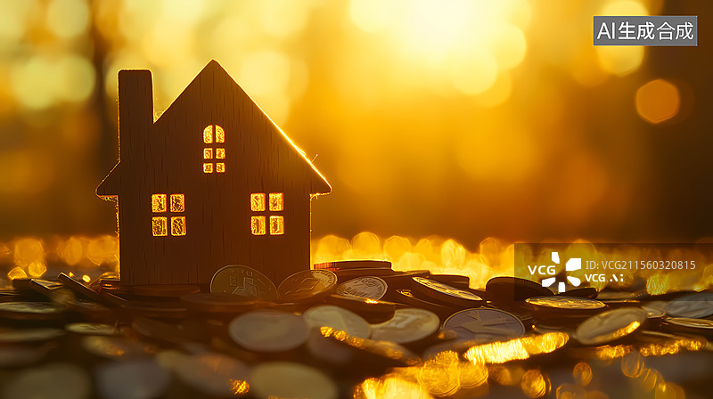 【AI数字艺术】储蓄筑梦家园图片素材