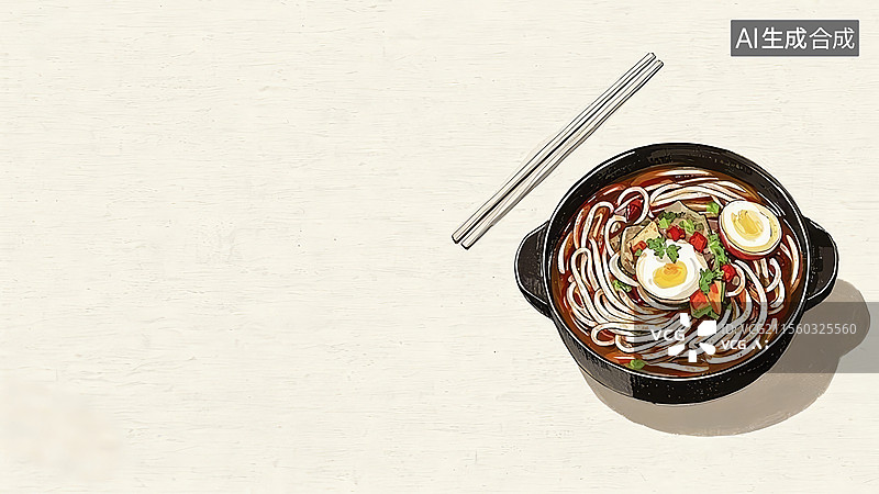 【AI数字艺术】过桥米线餐饮食插画图片素材