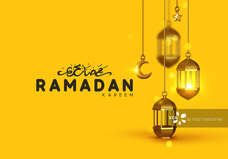 拉马丹背景阿拉伯书法文字图片素材