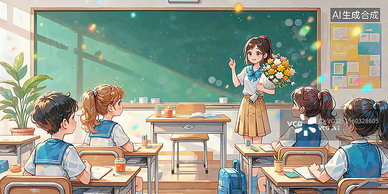 【AI数字艺术】教师节图片素材