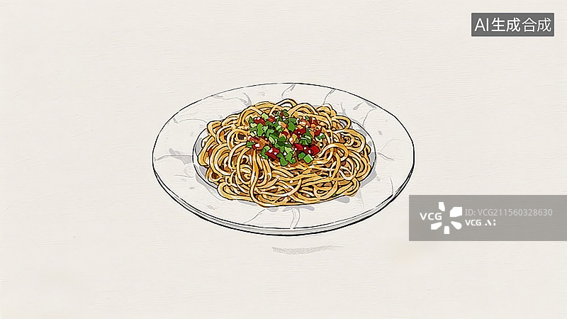 【AI数字艺术】热干面餐饮美食图片素材