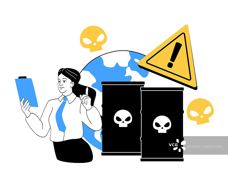 有毒废物的环境危害警告图片素材