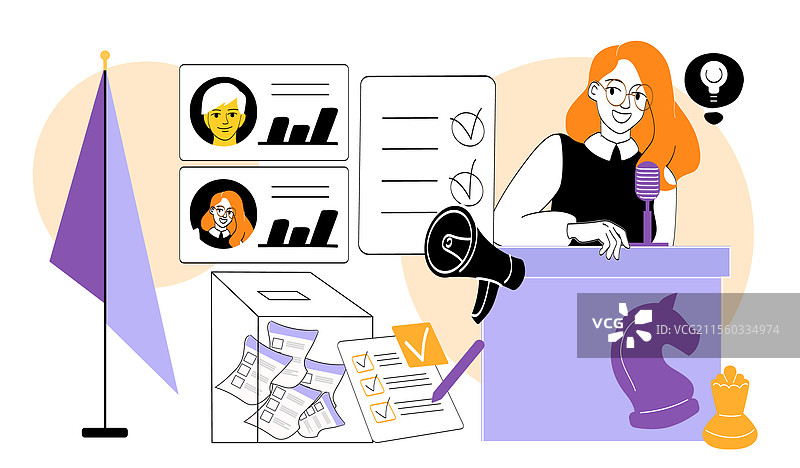 政治选举过程与投票图片素材