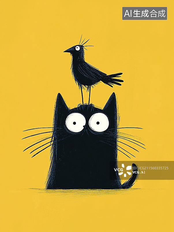 【AI数字艺术】好奇的猫咪图片素材