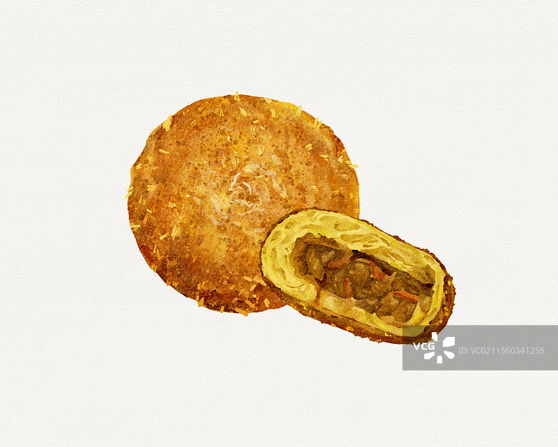 咖喱鸡肉包图片素材