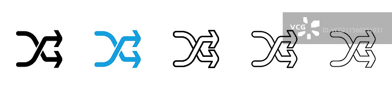 黑色和蓝色的图标集合图片素材