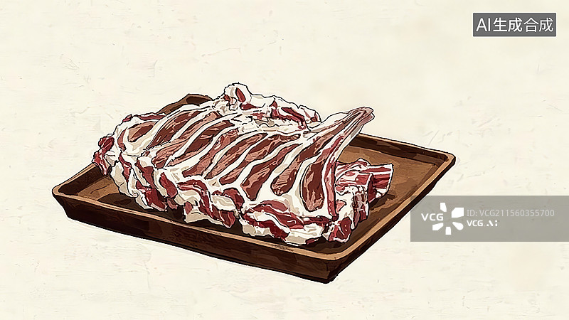 【AI数字艺术】手抓羊肉餐饮美食图片素材