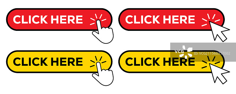 点击这里的按钮，指针正在点击鼠标图片素材