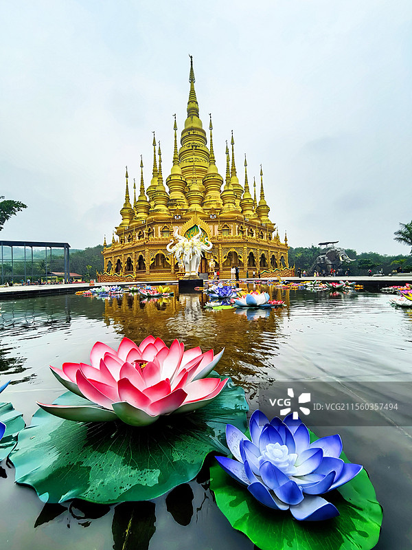 西双版纳勐泐大佛寺风景区图片素材