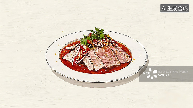 【AI数字艺术】夫妻肺片餐饮美食图片素材