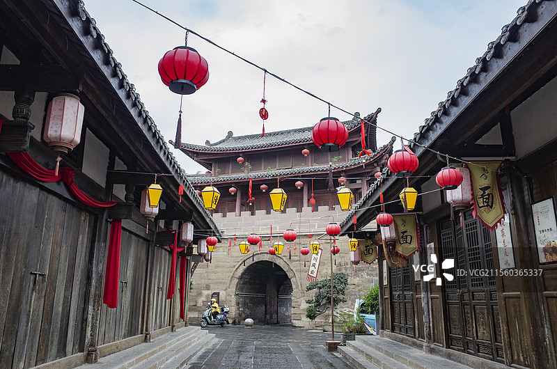 四川绵阳三台县潼川古城图片素材