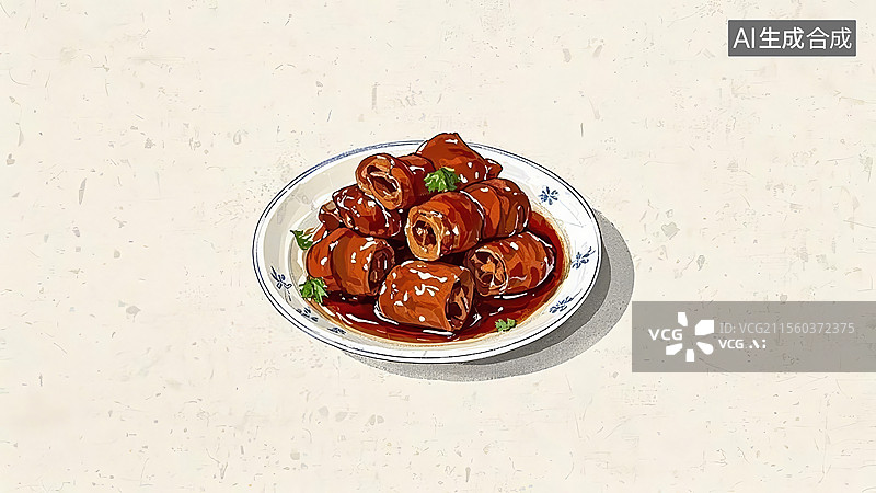 【AI数字艺术】九转大肠餐饮美食图片素材