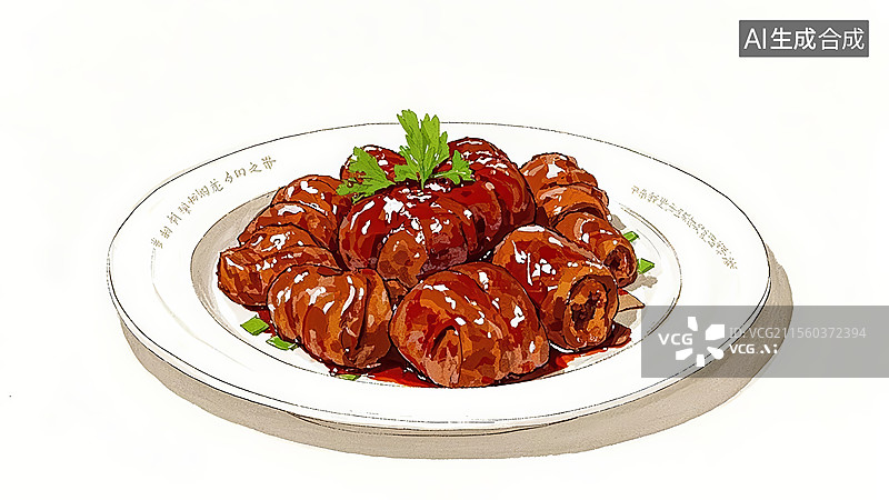 【AI数字艺术】九转大肠餐饮美食图片素材