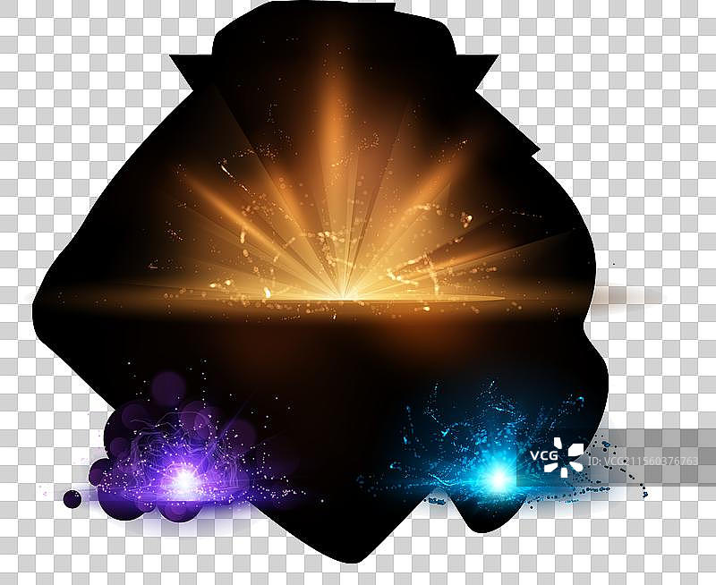 明亮的魔法爆炸光效组合图片素材