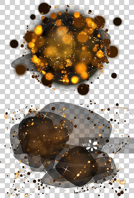 一套金色魔幻圣诞叠加效果图片素材