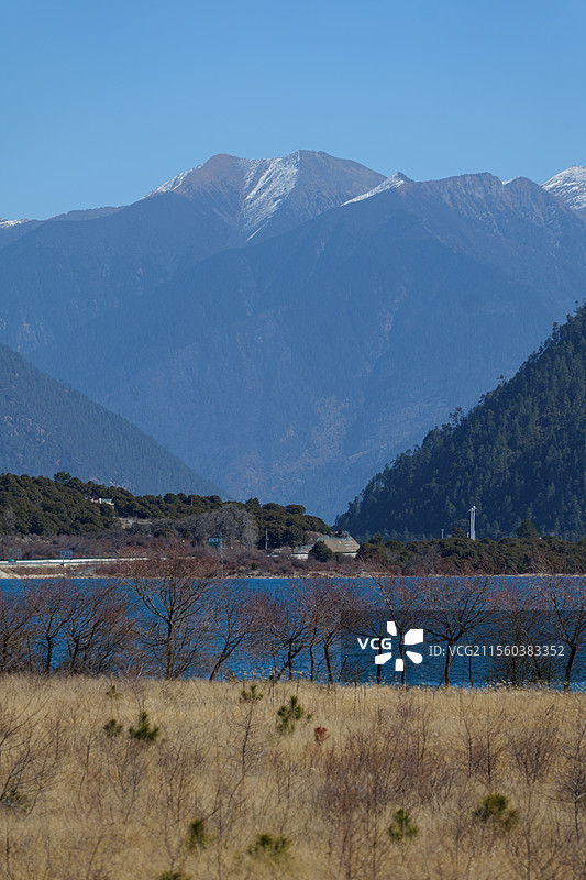 尼洋河风光带图片素材