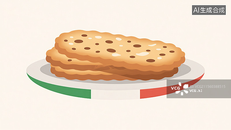 【AI数字艺术】传统美食意大利脆饼图片素材