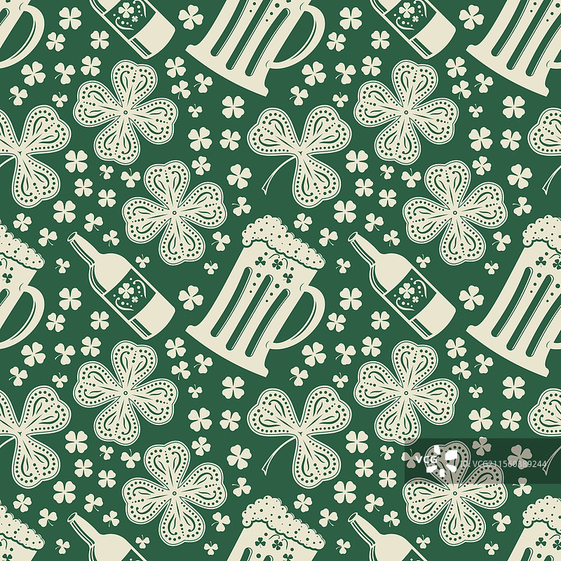 圣帕特里克节绿色背景图片素材