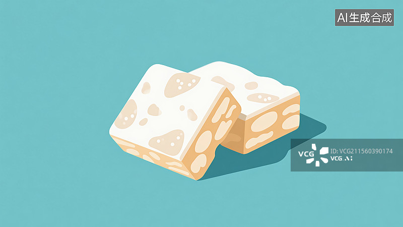 【AI数字艺术】雪花酥图片素材