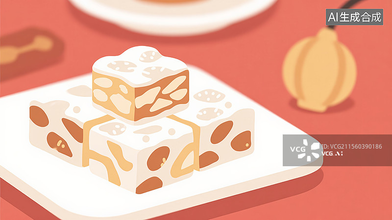 【AI数字艺术】雪花酥图片素材