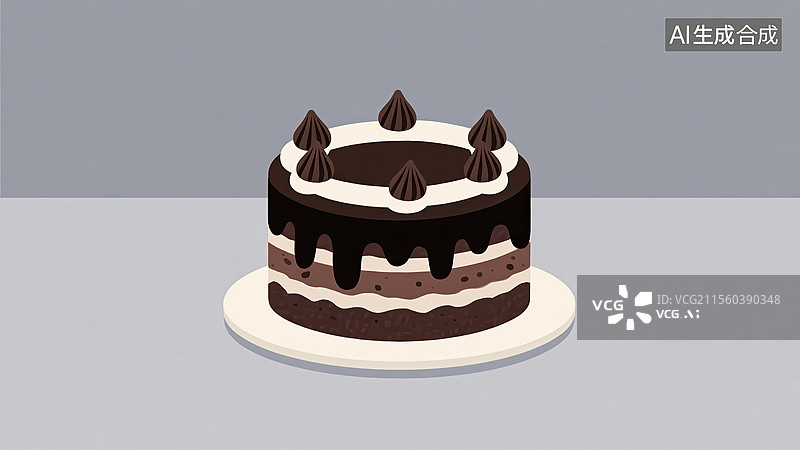 【AI数字艺术】黑森林蛋糕图片素材