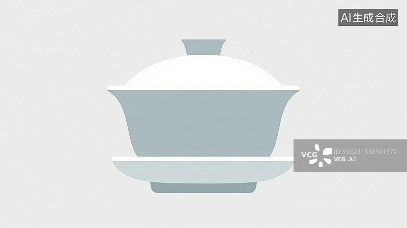 【AI数字艺术】盖碗图片素材