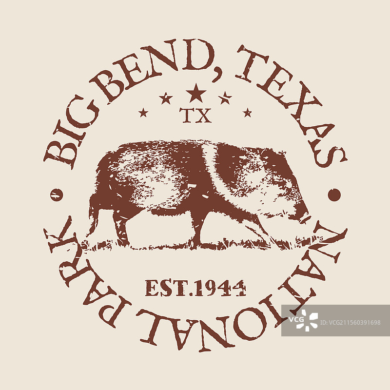 大弯国家公园复古邮票图片素材