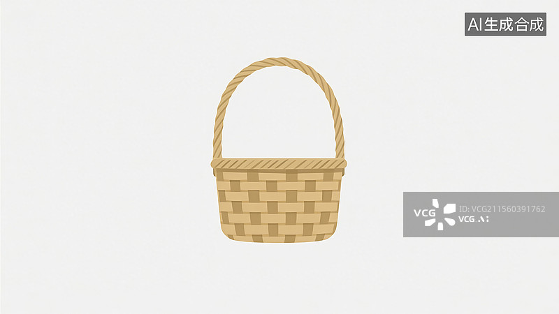 【AI数字艺术】竹编篮子图片素材