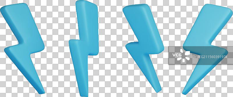 3D雷电闪光修正套件图片素材