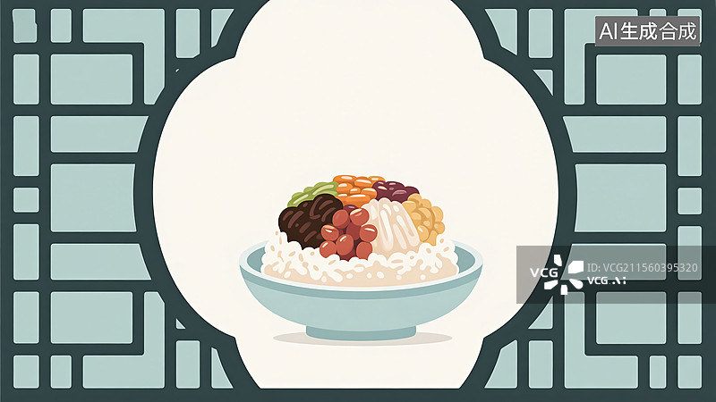 【AI数字艺术】传统美食八宝饭图片素材
