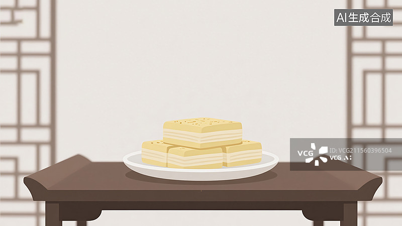 【AI数字艺术】传统美食萝卜糕图片素材