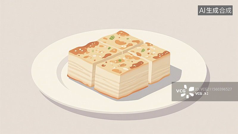 【AI数字艺术】传统美食萝卜糕图片素材