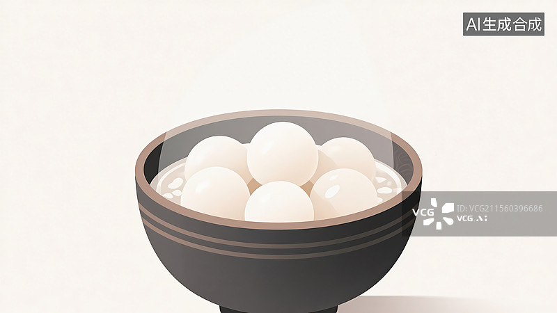 【AI数字艺术】传统美食酒酿圆子图片素材