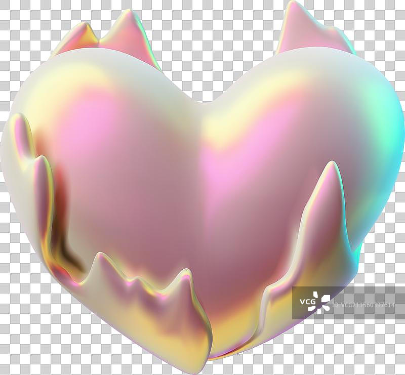 Y2K风格的粉色闪光3D心形图案图片素材