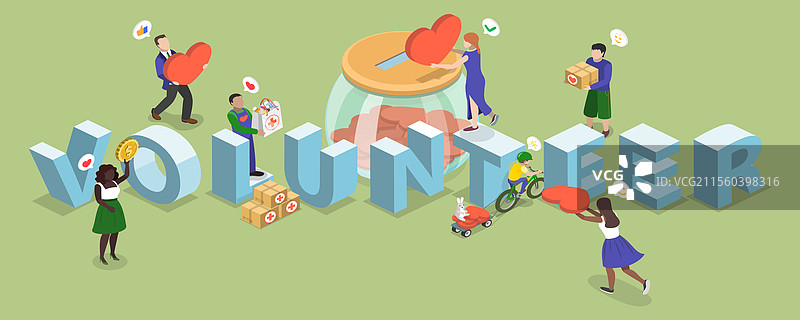 社区的三维等距平面图图片素材