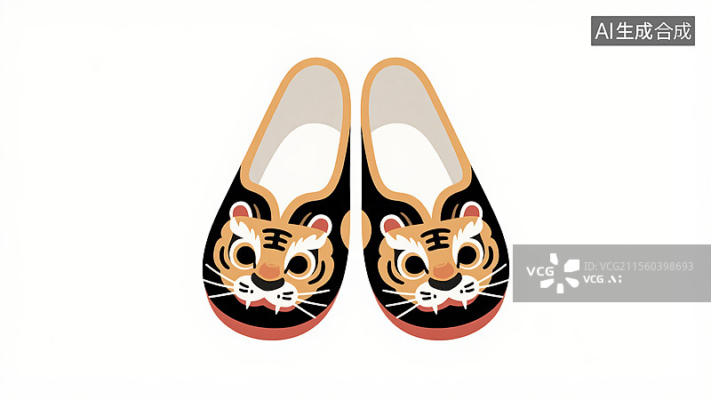 【AI数字艺术】虎头鞋图片素材