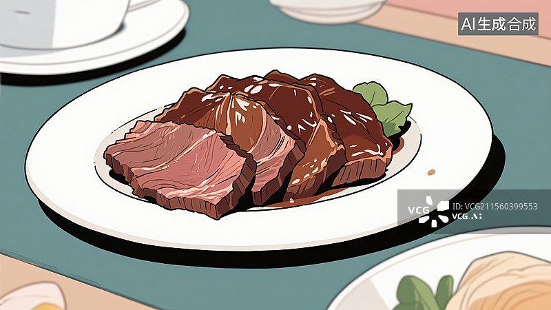 【AI数字艺术】卤牛肉美食图片素材