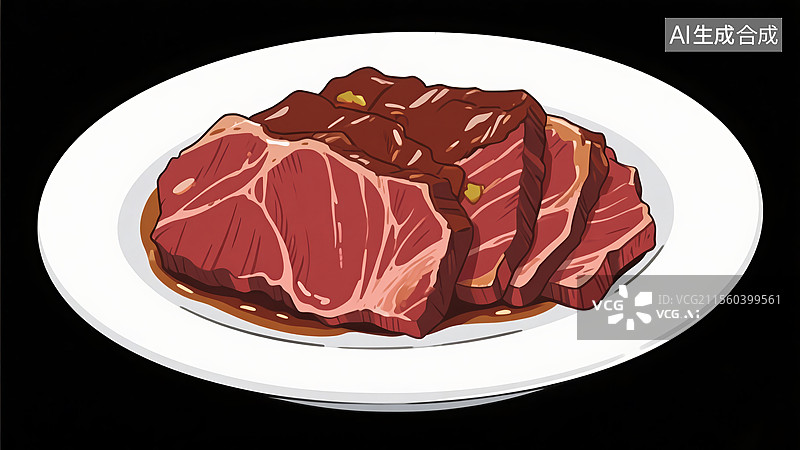 【AI数字艺术】卤牛肉美食图片素材
