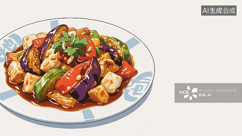 【AI数字艺术】地三鲜美食图片素材
