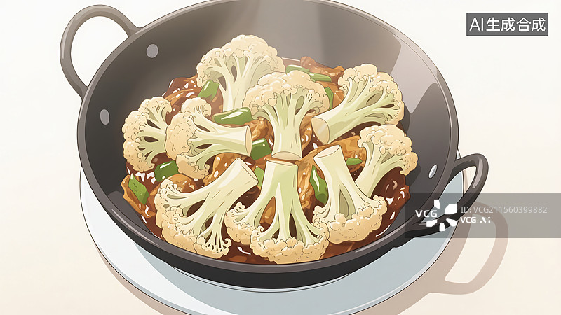【AI数字艺术】干锅花菜美食图片素材