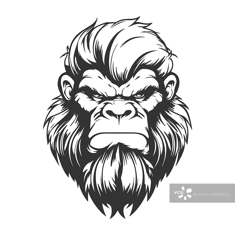 愤怒的大脚怪剪贴画设计图片素材